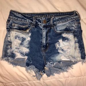 American Eagle Bleached Jean Shorts